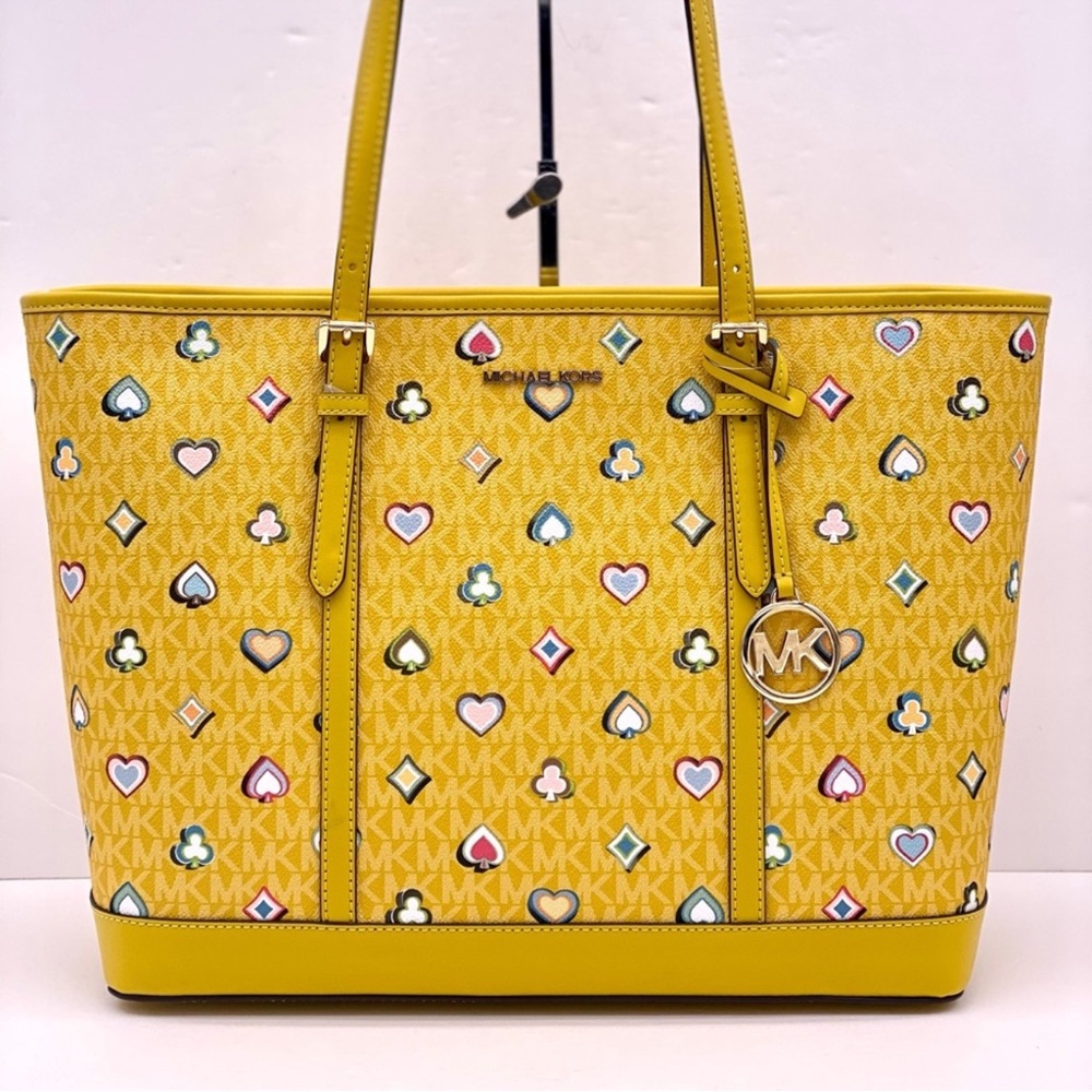 Michael Kors Yellow Heart Pattern Tote
Shoulder Bag Large - Picture 6 of 11